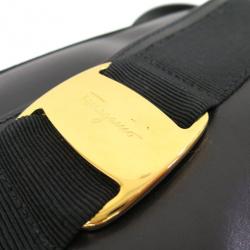 Pre Owned Salvatore Ferragamo Black Vara Leather Crossbody