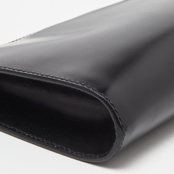 Pre Owned Salvatore Ferragamo Black Leather Pochette Bag