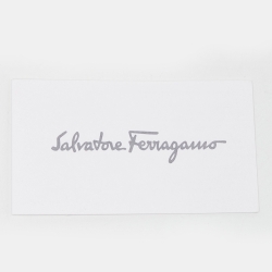 Pre Owned Salvatore Ferragamo Black Leather Pochette Bag