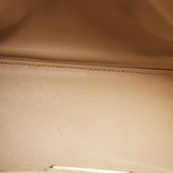 Pre Owned Salvatore Ferragamo Gold Leather Top Handle Bag