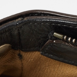 Pre Owned Salvatore Ferragamo Black Pebbled Leather Satchel