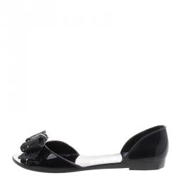 مملوكة مسبقًا حذاء فلات سالفاتوري فيراغامو جيلي فيونكة دانتيل بريتا أسود مقاس 40.5