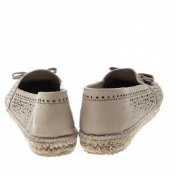 Pre Owned حذاء اسبادريل سالفاتوري فيراغاو غلاكسي جلد بيج مقاس 40.5