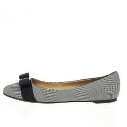Pre Owned Salvatore Ferragamo Varina Bow Ballet Flats Size 39