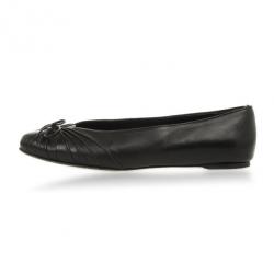 Pre Owned Salvatore Ferragamo Black Recanati Ballet Flats Size 38.5