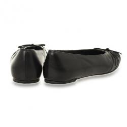 Pre Owned Salvatore Ferragamo Black Recanati Ballet Flats Size 38.5