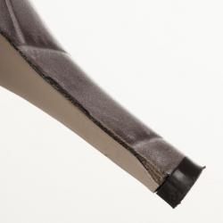 Pre Owned Salvatore Ferragamo Croc Embossed Vara Bow Pumps Size 39