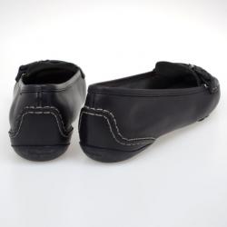 Pre Owned Salvatore Ferragamo Gancino Bit Black Leather Drivers Size 40