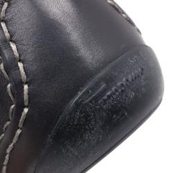Pre Owned Salvatore Ferragamo Gancino Bit Black Leather Drivers Size 40