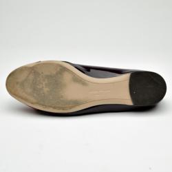 Pre Owned Salvatore Ferragamo Varina Two Tone Patent Leather Ballerina Flats Size 40
