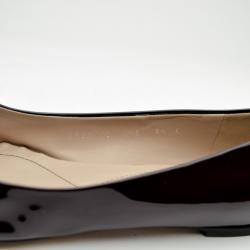 Pre Owned Salvatore Ferragamo Varina Two Tone Patent Leather Ballerina Flats Size 40