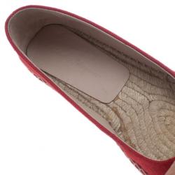 Pre Owned حذاء اسبادريل سالفاتوري فيراكامو كنافاس أحمر بليك مقاس 37.5