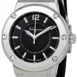 Pre Owned Salvatore Ferragamo Black Stainless Steel F-80 Women's Wristwatch 33MM