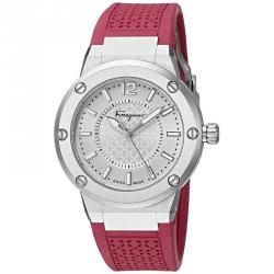 Pre Owned Salvatore Ferragamo Silver Stainless Steel FIG010015 Women's Wristwatch 33MM