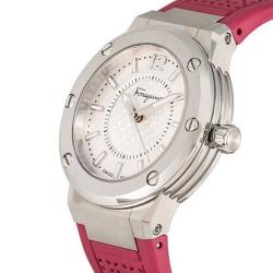 Pre Owned Salvatore Ferragamo Silver Stainless Steel FIG010015 Women's Wristwatch 33MM