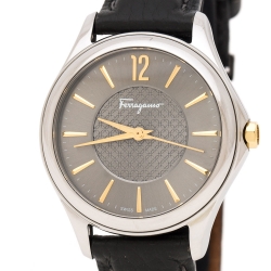 Pre Owned  Salvatore Ferragamo Silver Grey Stainless Steel FFV010016 Women's Wristwatch 33 mm