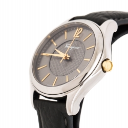 Pre Owned  Salvatore Ferragamo Silver Grey Stainless Steel FFV010016 Women's Wristwatch 33 mm