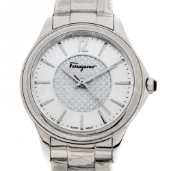Pre Owned Salvatore Ferragamo Blue Stainless Steel FFV040016 Women's Wristwatch 33 mm