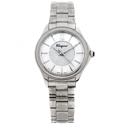 Pre Owned Salvatore Ferragamo Blue Stainless Steel FFV040016 Women's Wristwatch 33 mm