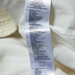 Pre Owned Sandro Off White Tweed Pleated Hem & Belted Mini Dress S