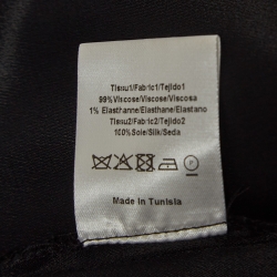 Pre Owned Sandro Black Crepe V Neck Sleeveless Midi Dress M