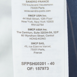 Pre Owned Sandro Blue Pinstripe Blazer and Shorts (XL/L)