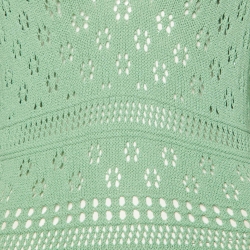 Pre Owned Sandro Green Crochet Knit Top M