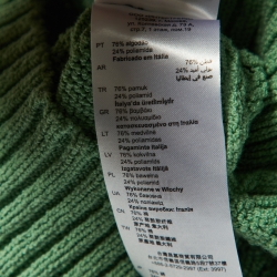 Pre Owned Sandro Green Crochet Knit Top M