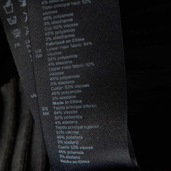 Pre Owned Sandro Black Ribbed Knit Collared Long Dress L