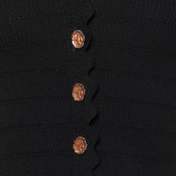 Pre Owned Sandro Black Knit Cropped Top S