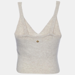 Pre Owned Sandro Beige Wool V-Neck Tank Top S