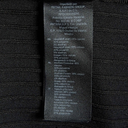 Pre Owned Sandro Black Knit Crochet Collar Villa Midi Dress M