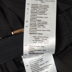 Sandro Black Twill & Velvet Pleated Midi Skirt M