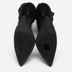 Yeezy Season 6 Black Stretch Fabric Ankle Booties Size 38.5