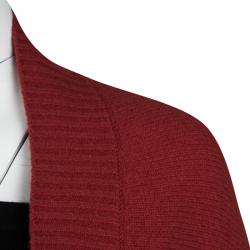 Pre Owned See By Chloe Red Wool Rib Trim Oversized Cardigan S
