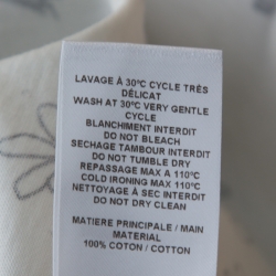 مملوكة مسبقًا See By Chloe Cloudy White Doodle Print Cotton Cropped T-Shirt L