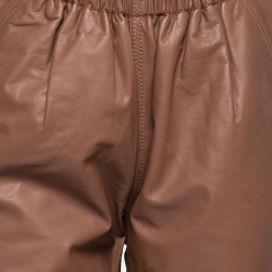 Pre Owned See by Chloe Brown Leather High Waisted Pants L