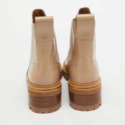 Pre Owned See by Chloe Pink Leather Ankle Boots Size 40