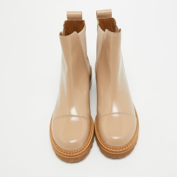 Pre Owned See by Chloe Pink Leather Ankle Boots Size 40