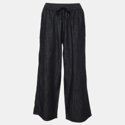 See by Chloe Black Denim Wide Leg Trousers M