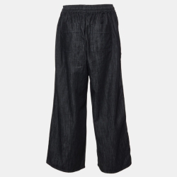 See by Chloe Black Denim Wide Leg Trousers M