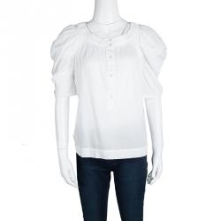 Pre Owned توب سي باي كلوي تريكو قطن أبيض M