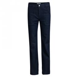 See by Chloe Indigo Dark Wash Denim Embroidered High Waist Boot Cut Jeans S