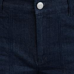 See by Chloe Indigo Dark Wash Denim Embroidered High Waist Boot Cut Jeans S