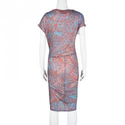 Pre Owned See by Chloe Multicolor Printed Modal Jersey Draped Dress L
