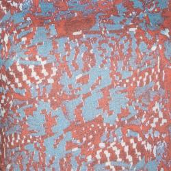 Pre Owned See by Chloe Multicolor Printed Modal Jersey Draped Dress L