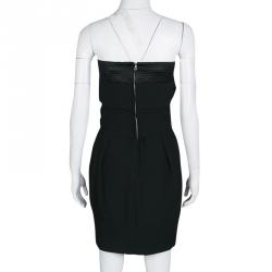 Pre Owned See By Chloe Black Twist Front Detail Strapless Dress M