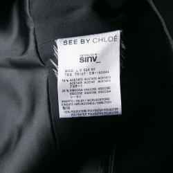 Pre Owned See By Chloe Black Twist Front Detail Strapless Dress M