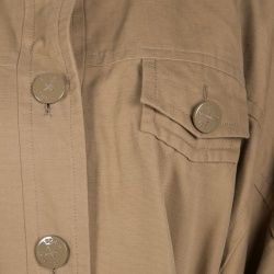 Pre Owned See by Chloe Khaki Cotton Jersey Lined Buttoned Oversized Cape Jacket S