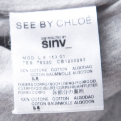 Pre Owned See by Chloe Khaki Cotton Jersey Lined Buttoned Oversized Cape Jacket S